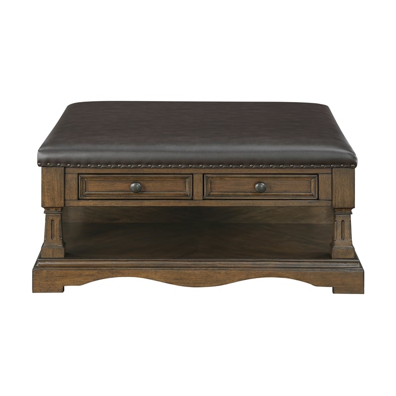 Lexicon Rochester Asian Hardwood Cocktail Table in Brown