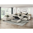 Lexicon Isla Microfiber 6-Piece Sectional with Reversible Chaise in Sage Sand