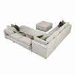 Lexicon Isla Microfiber 6-Piece Sectional with Reversible Chaise in Sage Sand