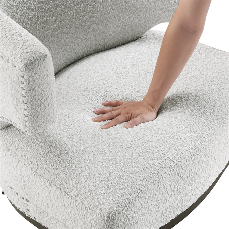 Lexicon Halden Boucle Accent Chair in Gray