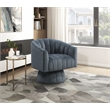 Lexicon Lonita Velvet Swivel Chair in Dark Gray