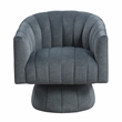 Lexicon Lonita Velvet Swivel Chair in Dark Gray