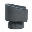 Lexicon Lonita Velvet Swivel Chair in Dark Gray