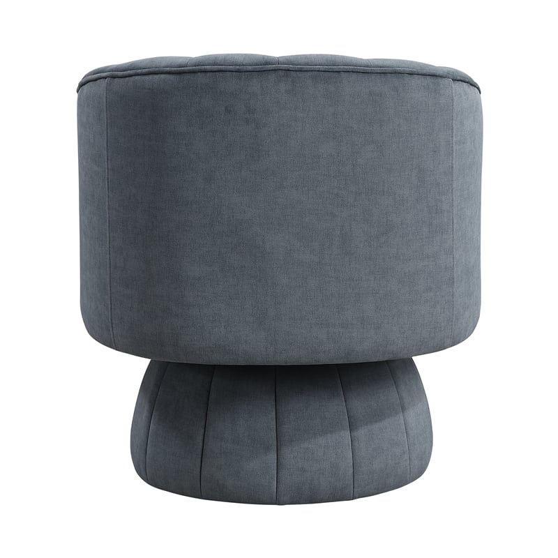 Lexicon Lonita Velvet Swivel Chair in Dark Gray