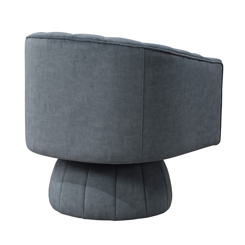Lexicon Lonita Velvet Swivel Chair in Dark Gray