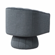 Lexicon Lonita Velvet Swivel Chair in Dark Gray