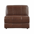 Lexicon Sutton Leather (2/3) Armless Chair in Brown
