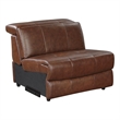 Lexicon Sutton Leather (2/3) Armless Chair in Brown