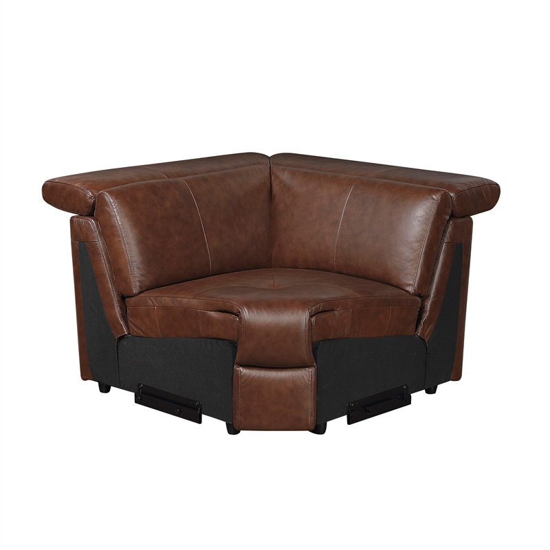 Lexicon Sutton Leather (4/6) Corner Seat in Brown