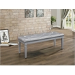Lexicon Allura Faux Leather Bench in Silver