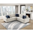 Lexicon Isla Microfiber 3-Piece Sectional with Pull-out Bed in Beige