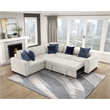 Lexicon Isla Microfiber 3-Piece Sectional with Pull-out Bed in Beige