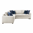 Lexicon Isla Microfiber 3-Piece Sectional with Pull-out Bed in Beige