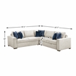 Lexicon Isla Microfiber 3-Piece Sectional with Pull-out Bed in Beige