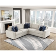 Lexicon Isla Microfiber 3-Piece Sectional with Pull-out Bed in Beige