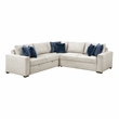 Lexicon Isla Microfiber 3-Piece Sectional with Pull-out Bed in Beige