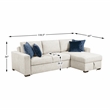 Lexicon Isla Microfiber 3-Piece Sectional with Reversible Chaise in Beige