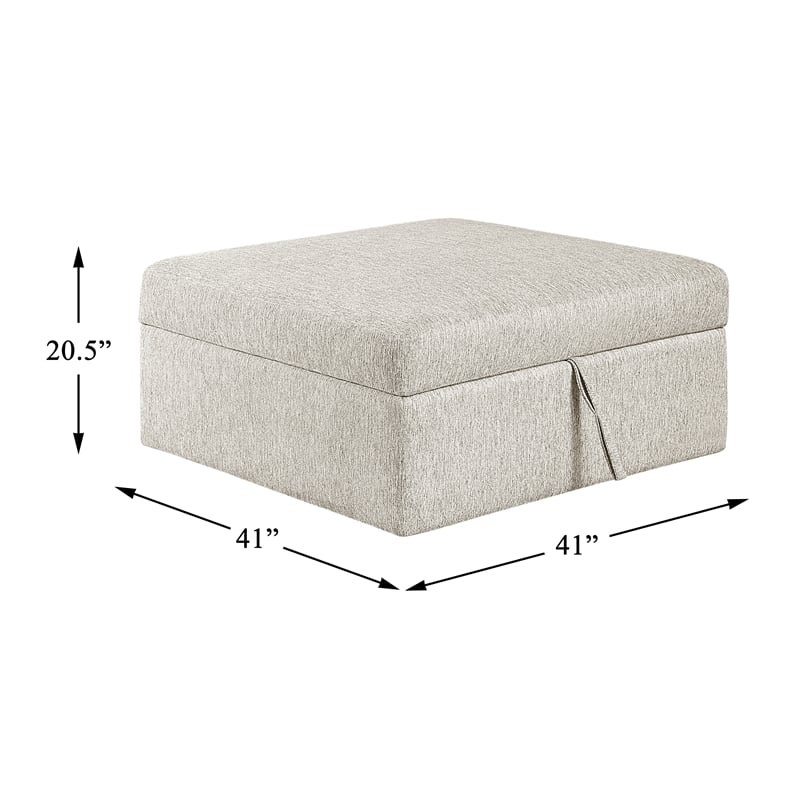 Lexicon Isla Microfiber 3-Piece Sectional with Reversible Chaise in Beige
