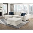 Lexicon Isla Microfiber 3-Piece Sectional with Reversible Chaise in Beige
