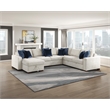 Lexicon Isla Microfiber 4-Piece Sectional with Reversible Chaise in Beige