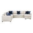 Lexicon Isla Microfiber 4-Piece Sectional with Reversible Chaise in Beige
