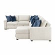 Lexicon Isla Microfiber 4-Piece Sectional with Reversible Chaise in Beige