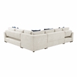 Lexicon Isla Microfiber 4-Piece Sectional with Reversible Chaise in Beige
