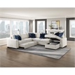 Lexicon Isla Microfiber 4-Piece Sectional with Reversible Chaise in Beige