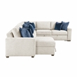 Lexicon Isla Microfiber 4-Piece Sectional with Reversible Chaise in Beige
