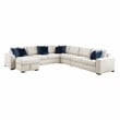 Lexicon Isla Microfiber 5-Piece Sectional with Reversible Chaise in Beige