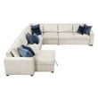Lexicon Isla Microfiber 5-Piece Sectional with Reversible Chaise in Beige