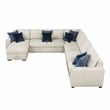 Lexicon Isla Microfiber 5-Piece Sectional with Reversible Chaise in Beige