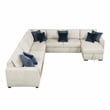 Lexicon Isla Microfiber 5-Piece Sectional with Reversible Chaise in Beige
