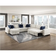 Lexicon Isla Microfiber 5-Piece Sectional with Reversible Chaise in Beige