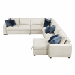 Lexicon Isla Microfiber 5-Piece Sectional with Reversible Chaise in Beige