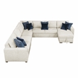 Lexicon Isla Microfiber 5-Piece Sectional with Reversible Chaise in Beige