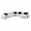 Lexicon Isla Microfiber 5-Piece Sectional with Reversible Chaise in Beige