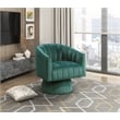 Lexicon Lonita Velvet Swivel Chair in Dark Green