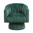 Lexicon Lonita Velvet Swivel Chair in Dark Green