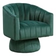 Lexicon Lonita Velvet Swivel Chair in Dark Green