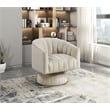 Lexicon Lonita Velvet Swivel Chair in Taupe