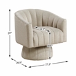 Lexicon Lonita Velvet Swivel Chair in Taupe