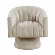 Lexicon Lonita Velvet Swivel Chair in Taupe