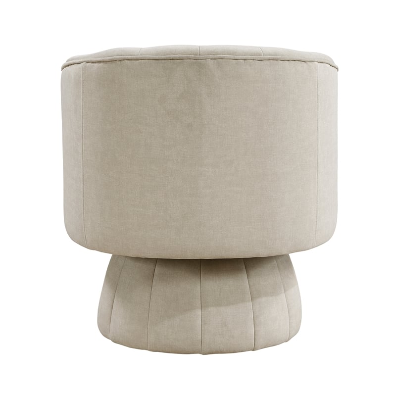 Lexicon Lonita Velvet Swivel Chair in Taupe