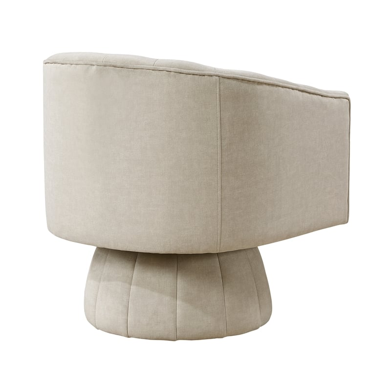 Lexicon Lonita Velvet Swivel Chair in Taupe