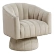 Lexicon Lonita Velvet Swivel Chair in Taupe