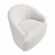 Lexicon Seville Chenille Swivel Chair in Beige