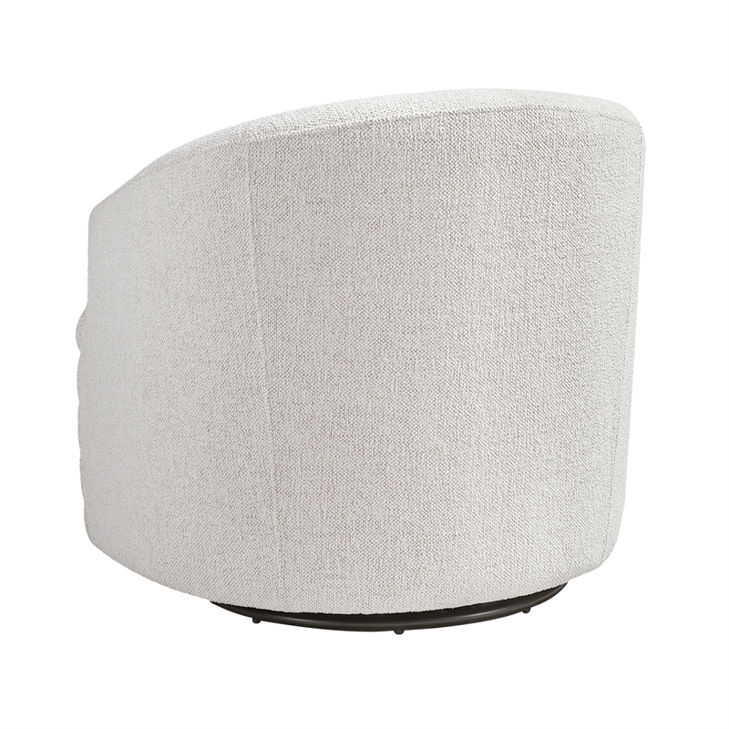 Lexicon Seville Chenille Swivel Chair in Beige