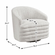 Lexicon Seville Chenille Swivel Chair in Beige