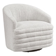Lexicon Seville Chenille Swivel Chair in Beige